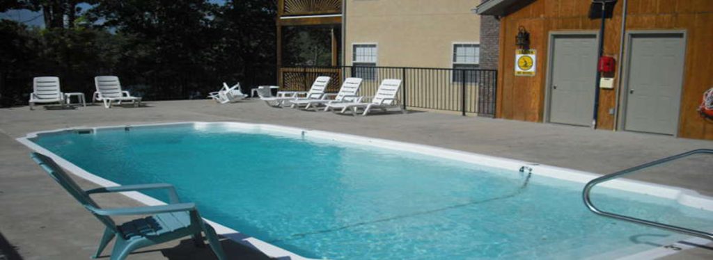 Pool area with chairs