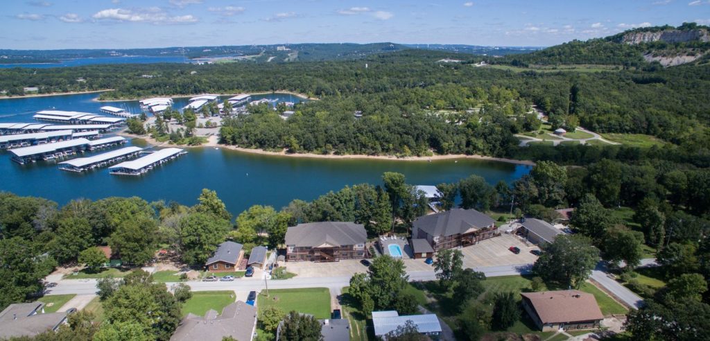 Aerial shot of Vickery Resort