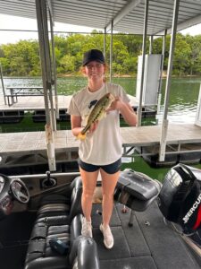 Girl fishing table rock lake