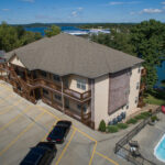 Drone shot over Vickery Resort