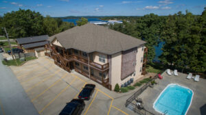 Drone shot over Vickery Resort
