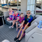 Kids on a boat at Table Rock Lake