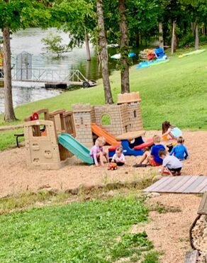 kids playing on playground