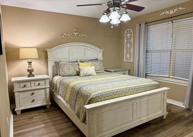 Primary king bedroom in Condo A-3