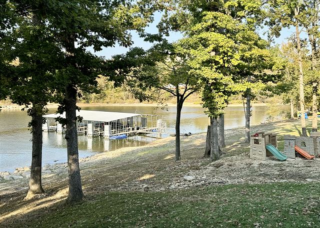 Table Rock Lake and dock viewed from Condo A-3
