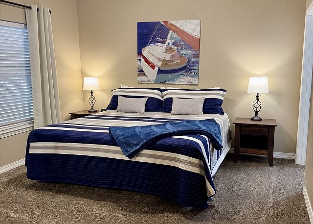 Guest king bedroom in Condo B-1