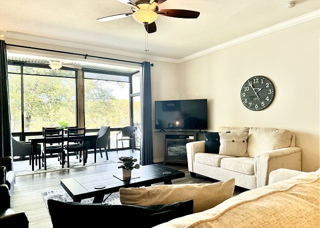 Living room and patio view