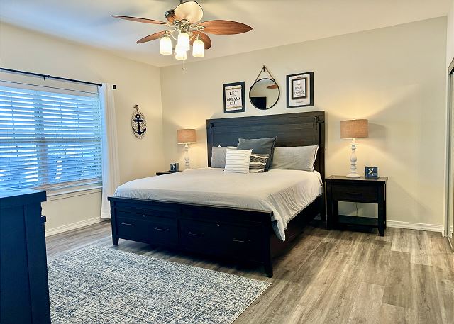 Primary king bedroom in Condo B-2