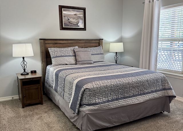 Queen bedroom in Condo B-4
