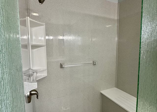 Walk-in shower in Condo B-4