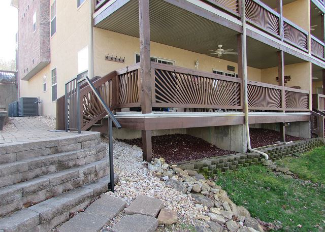 Lakefront exterior of Condo A-3 at Vickery Resort