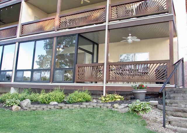 Lakefront exterior of Condo B-1
