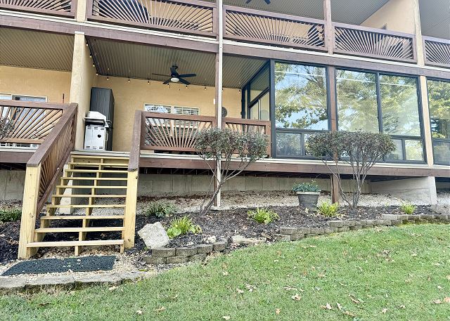 Lakefront exterior of Condo B-2