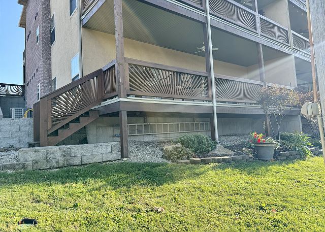 Lakefront exterior of Condo B-3
